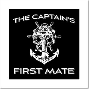 'The Captain's First Mate' Funny Boating Gift Posters and Art